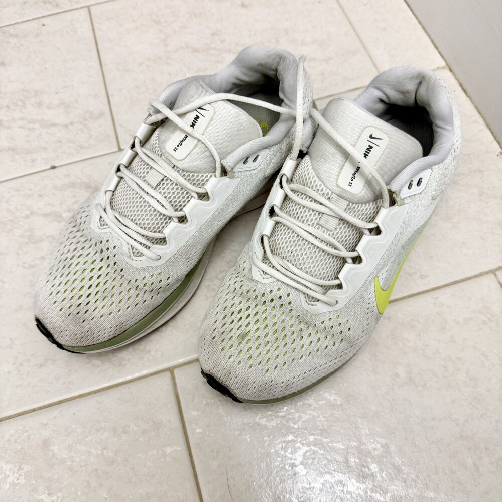 Nike Women 7.5 Air Winflo 11 Summit Jade Cyber White Athletic Shoe Mesh Cushion - Picture 3 of 7